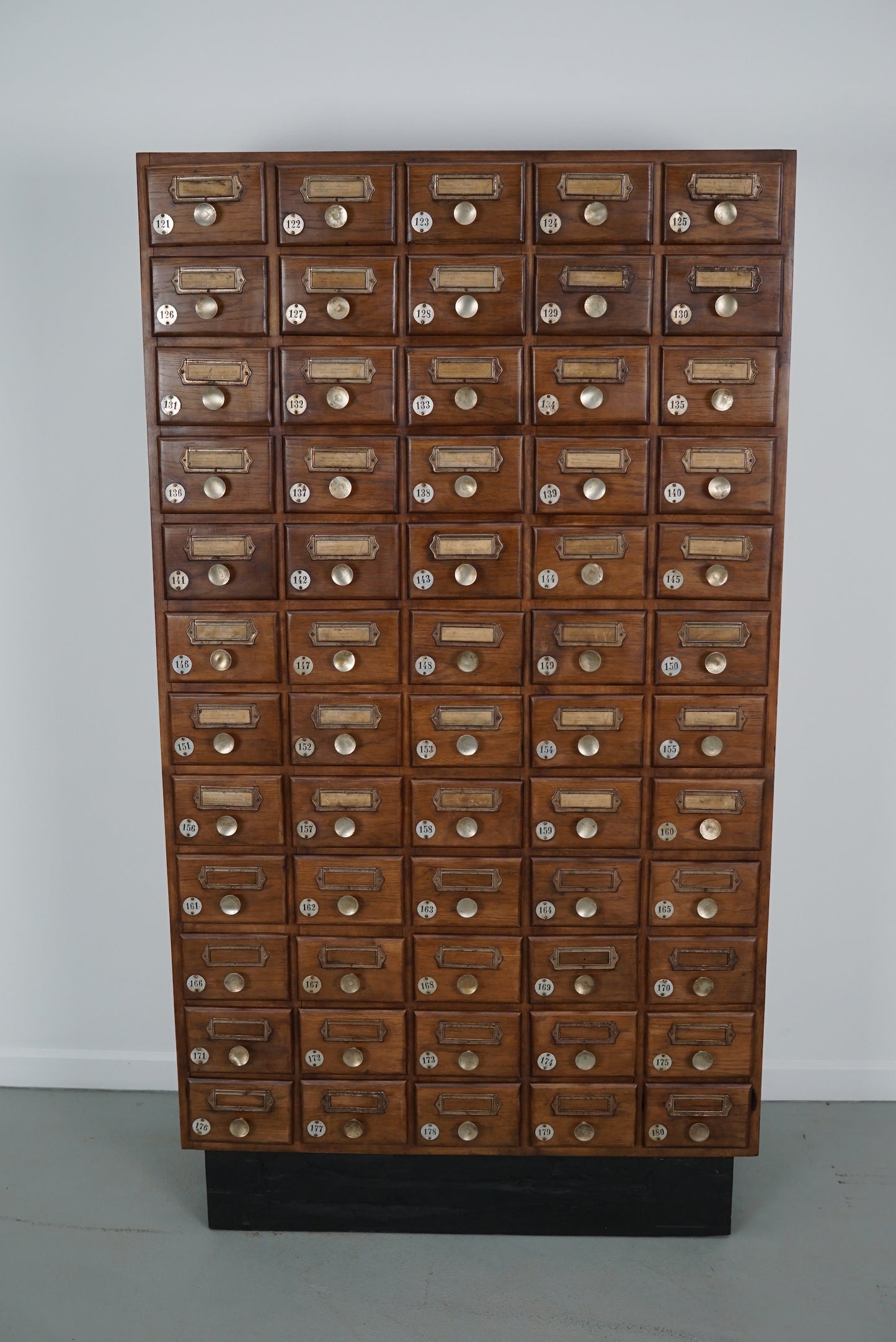 Vintage German Oak Apothecary / Savings Cabinet Cabinet, 1950s