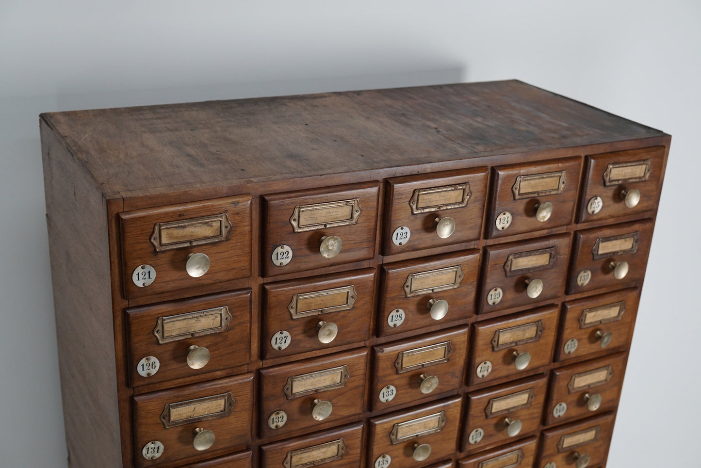 Vintage German Oak Apothecary / Savings Cabinet Cabinet, 1950s