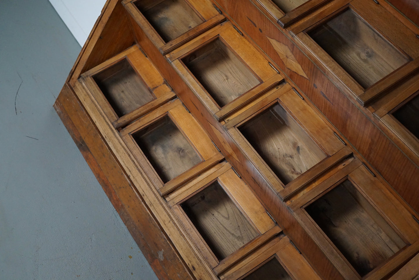 Antique Large Dutch Beech Haberdashery Shop Cabinet, 1920/30s