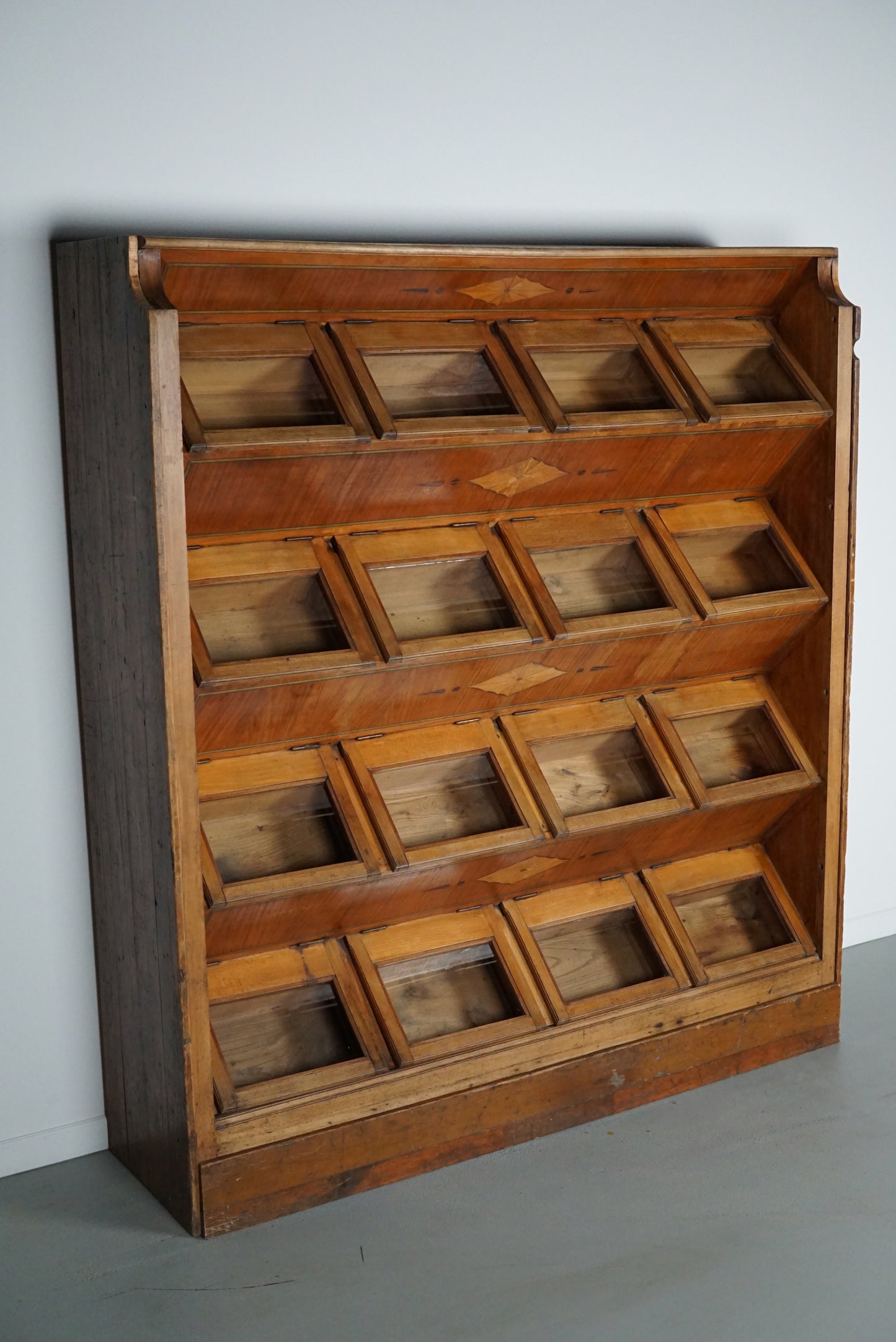 Antique Large Dutch Beech Haberdashery Shop Cabinet, 1920/30s
