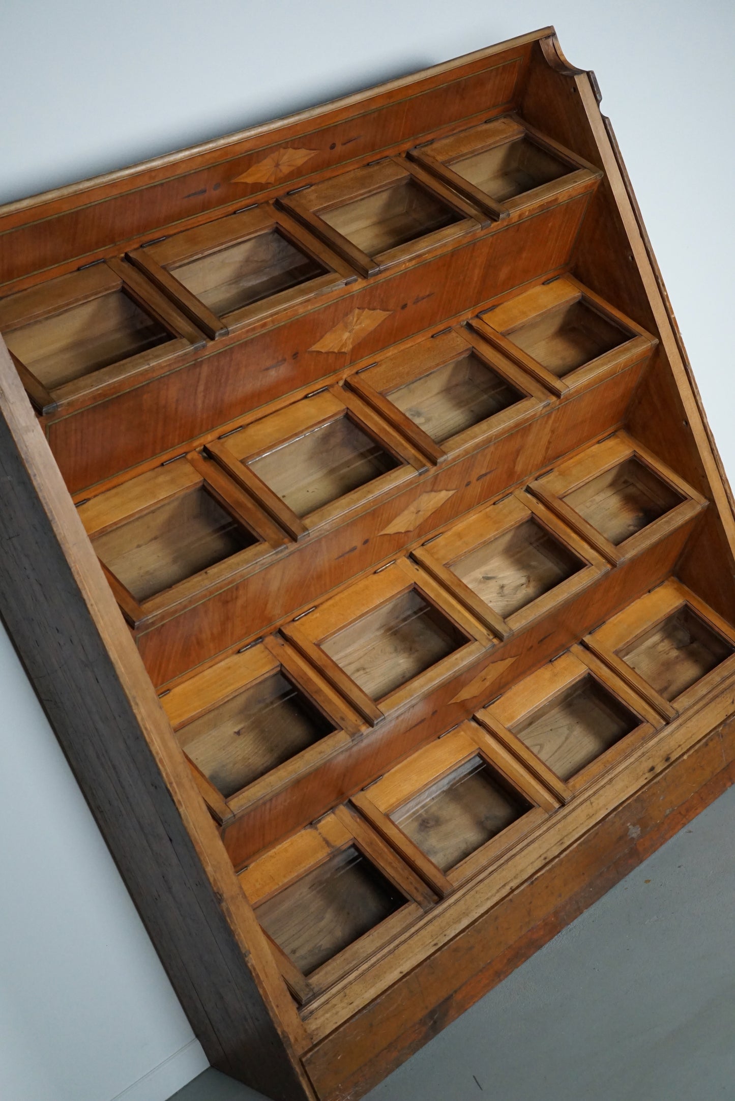 Antique Large Dutch Beech Haberdashery Shop Cabinet, 1920/30s
