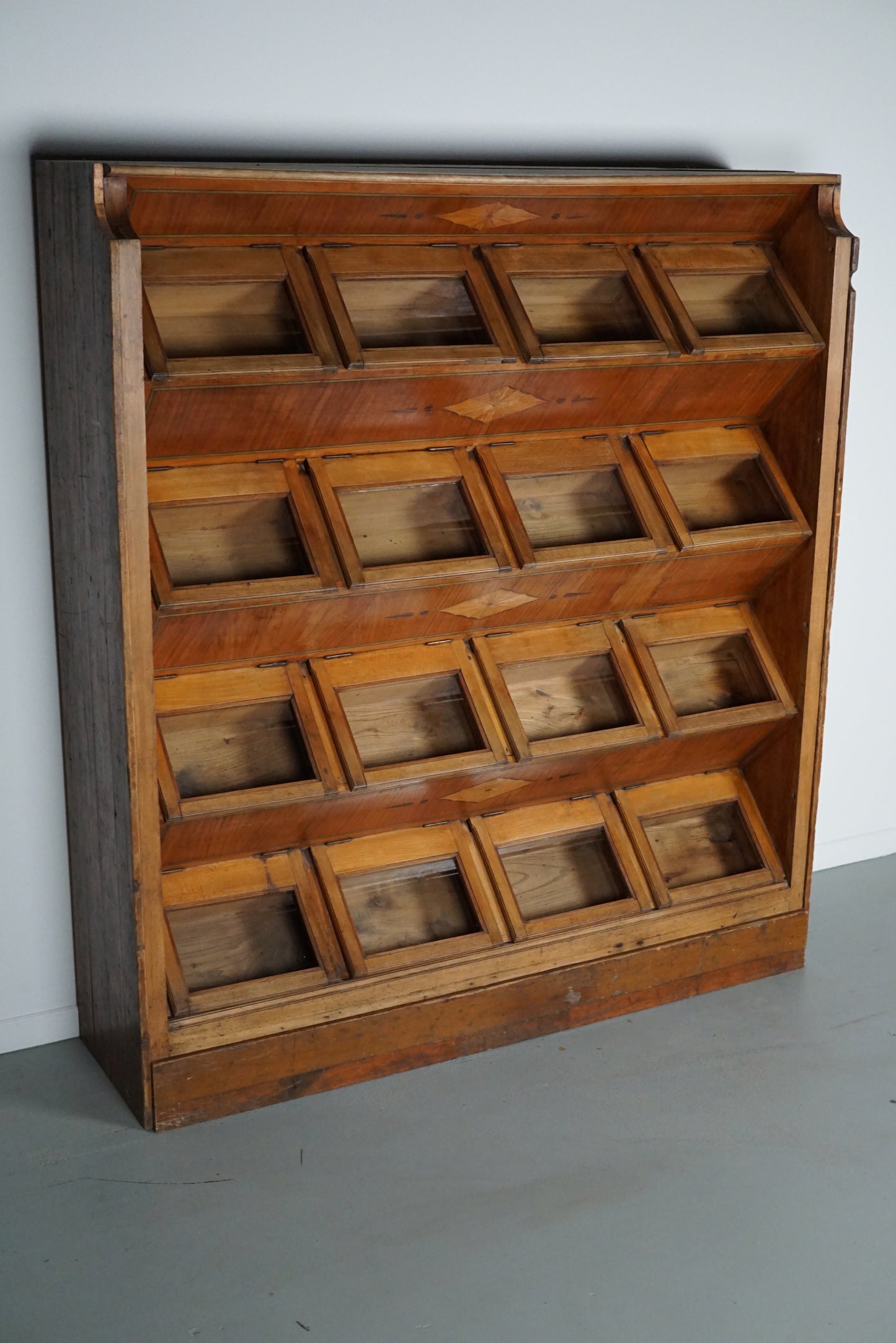 Antique Large Dutch Beech Haberdashery Shop Cabinet, 1920/30s