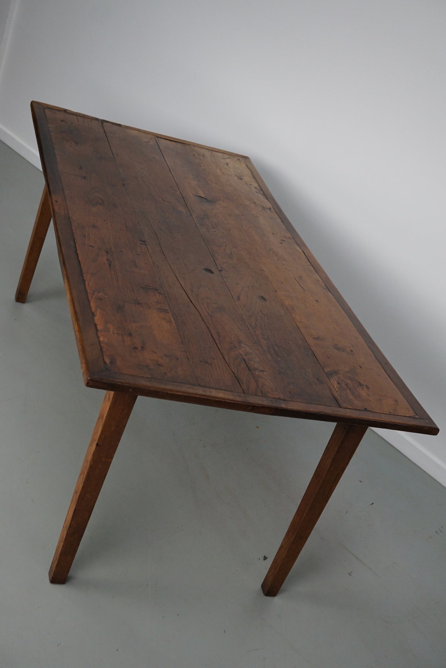 Elm 20th Century French Rustic Farmhouse Dining Table