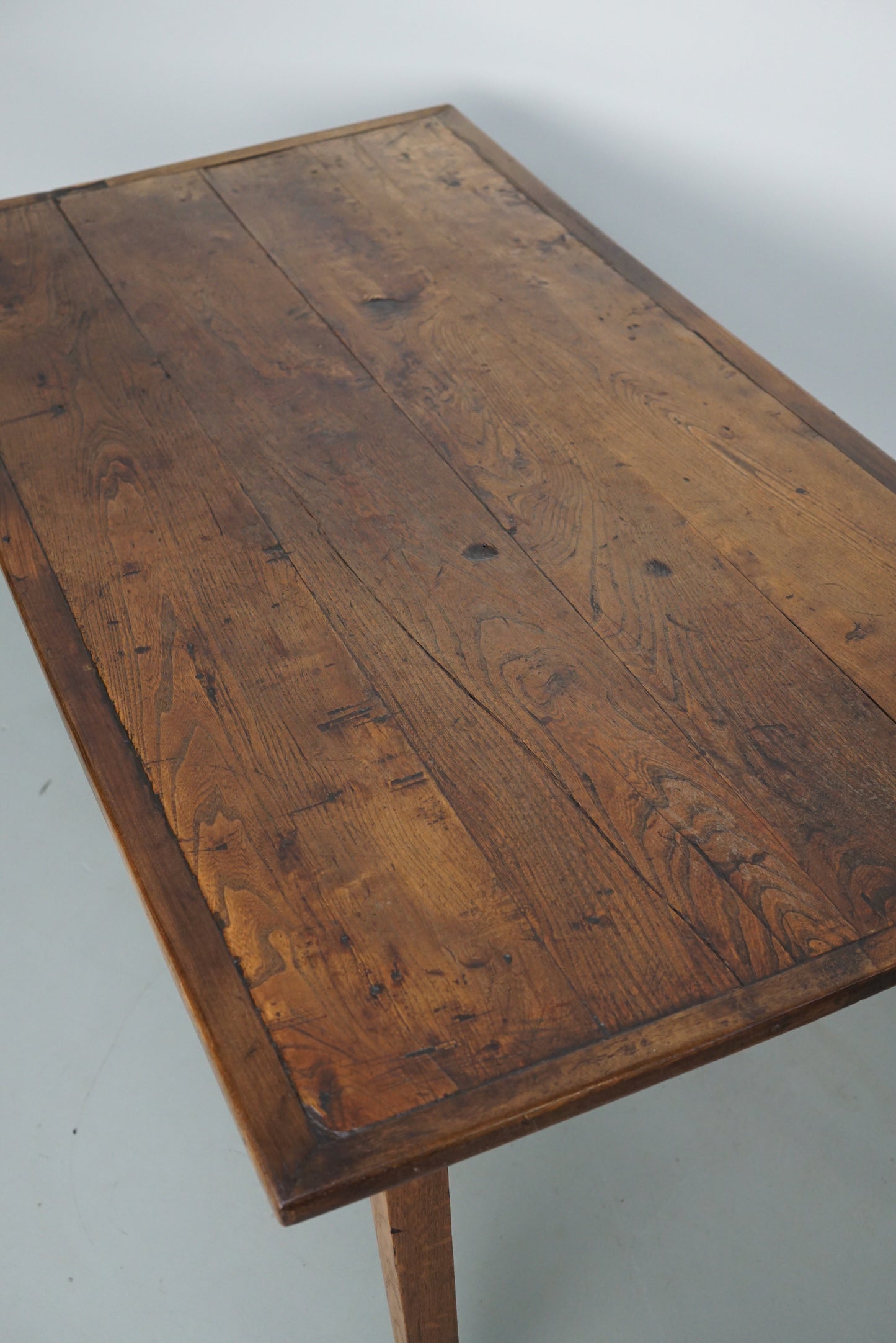 Elm 20th Century French Rustic Farmhouse Dining Table
