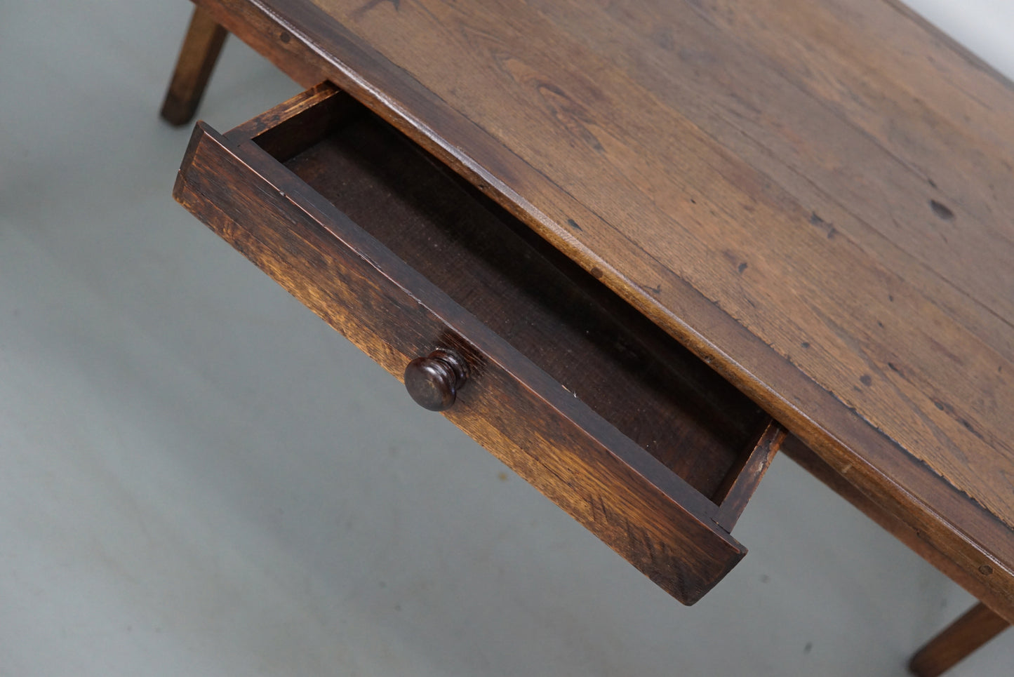 Elm 20th Century French Rustic Farmhouse Dining Table