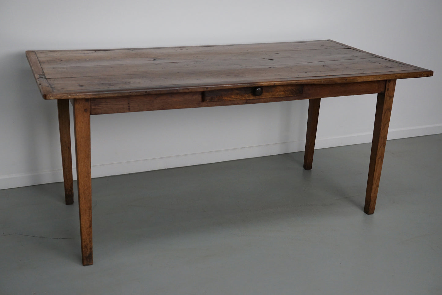 Elm 20th Century French Rustic Farmhouse Dining Table