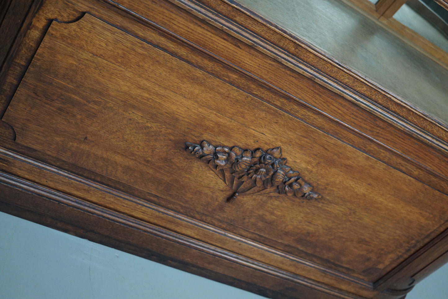 Antique French Oak Jewelry Cabinet or Shop Counter, Early 20th Century
