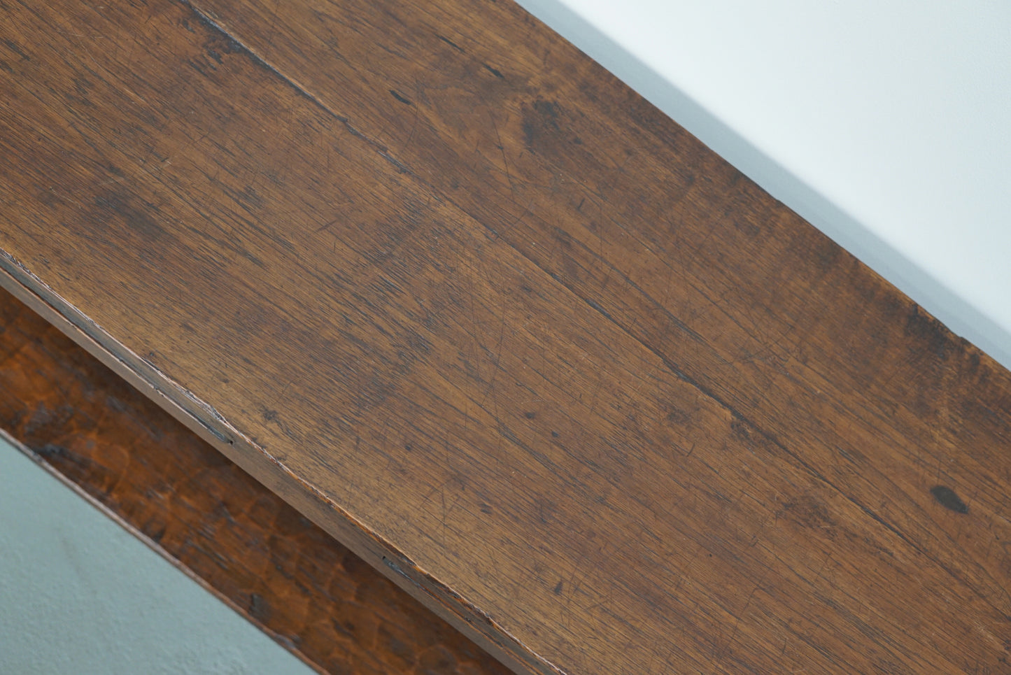 Vintage French Rustic Farmhouse Oak Side Table