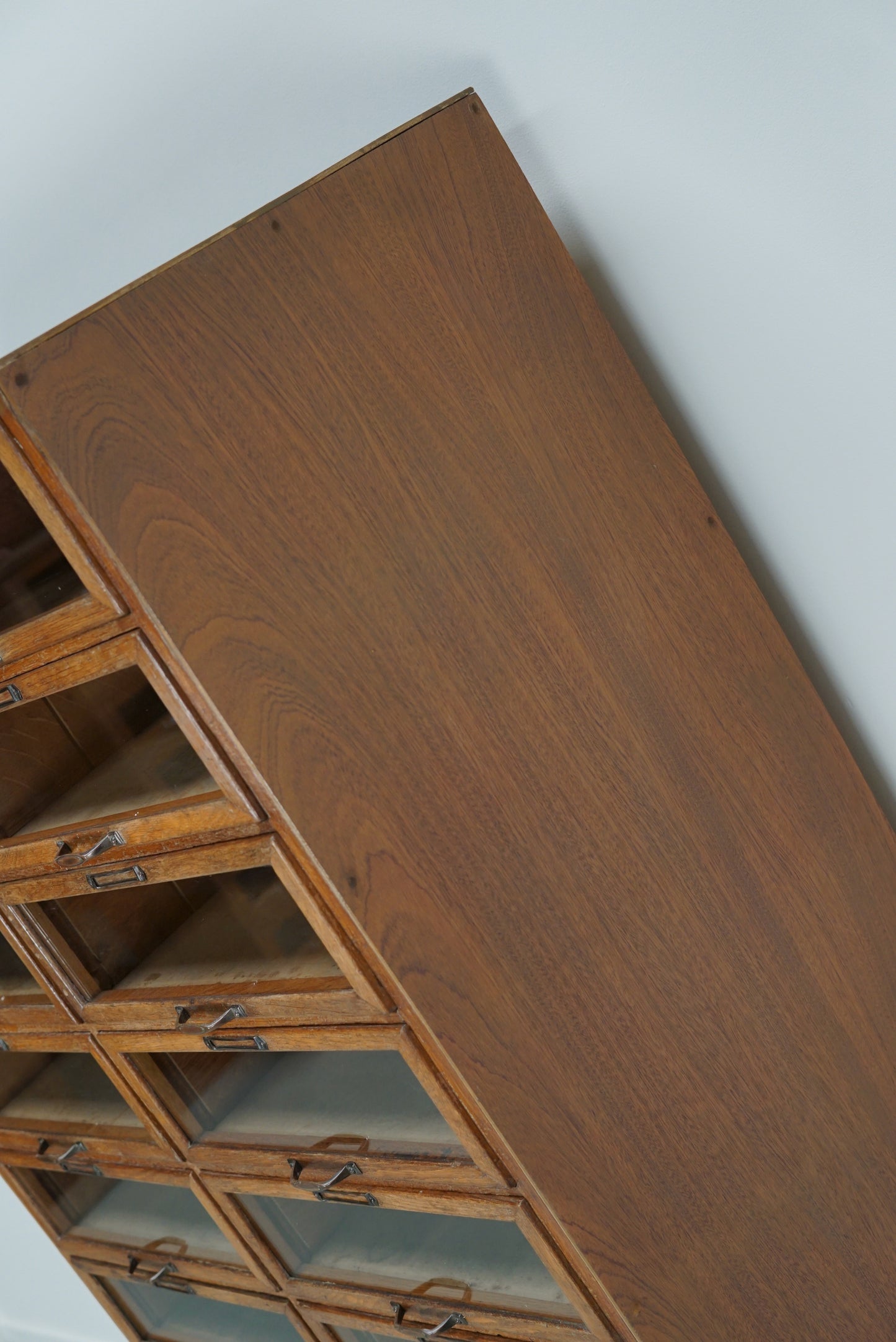 Vintage Dutch Oak Haberdashery Shop Cabinet / Vitrine, 1930s