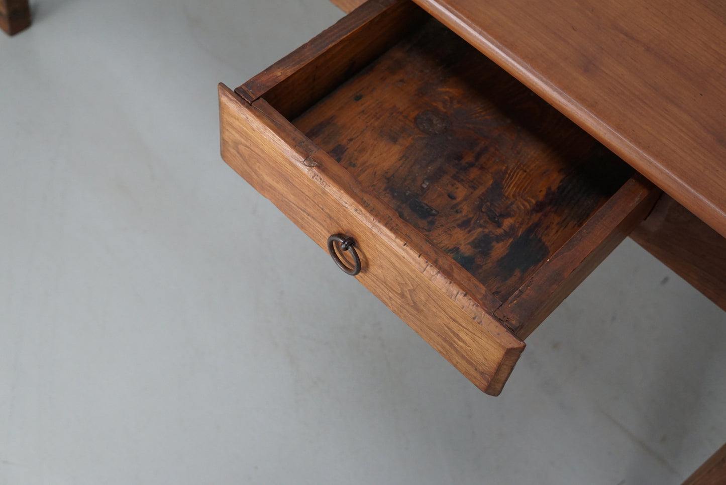 Early 20th Century French Rustic Fruitwood Farmhouse Dining Table