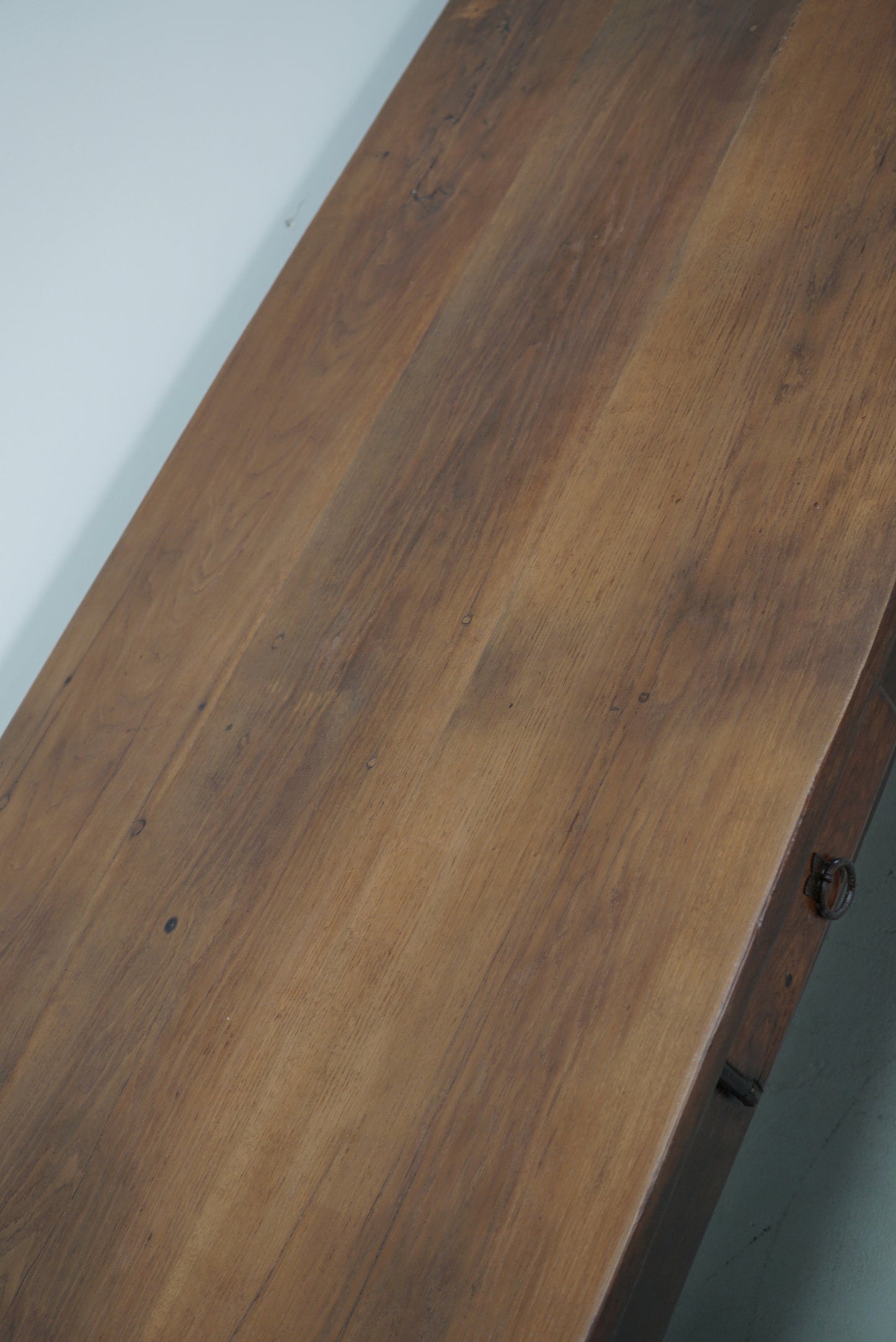 Early 20th Century French Rustic Oak & Elm Farmhouse Dining Table