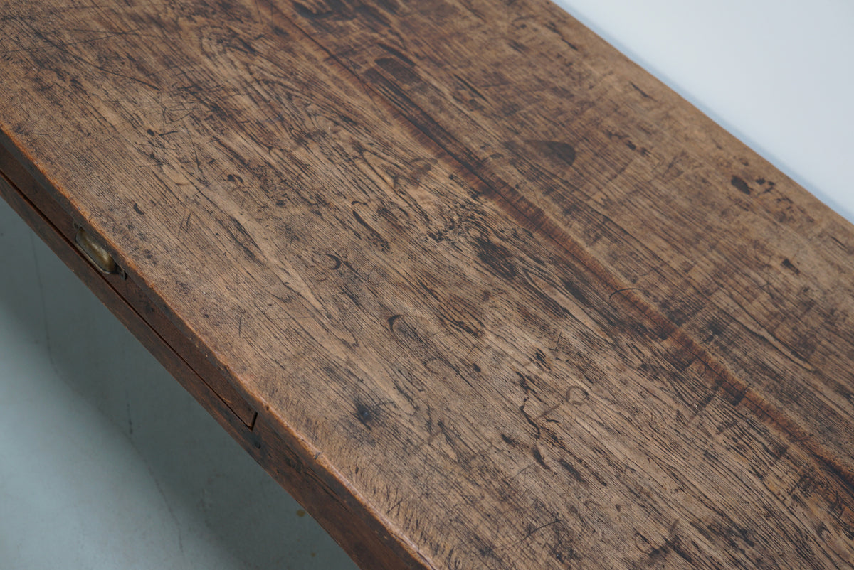 Antique Oak Early 20th Century Dutch Rustic Farmhouse Dining Table