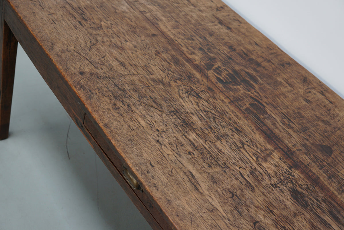 Antique Oak Early 20th Century Dutch Rustic Farmhouse Dining Table