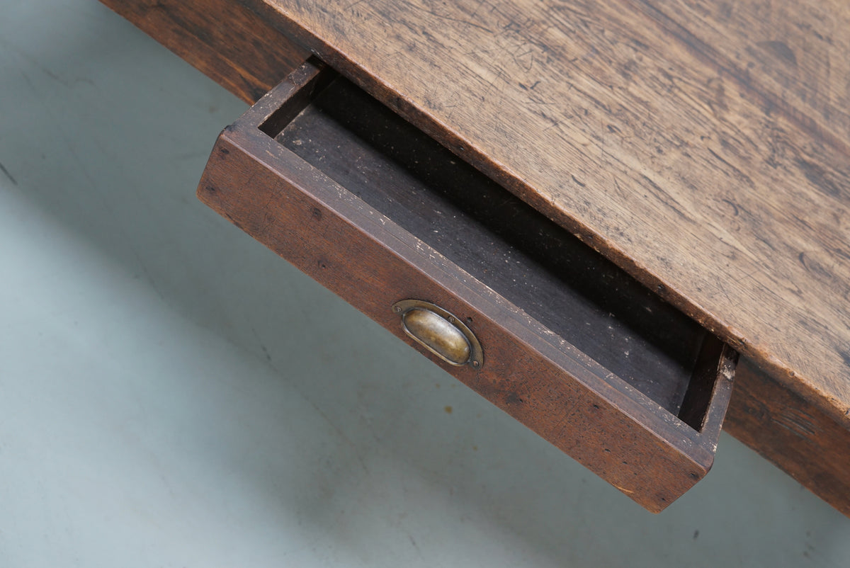 Antique Oak Early 20th Century Dutch Rustic Farmhouse Dining Table