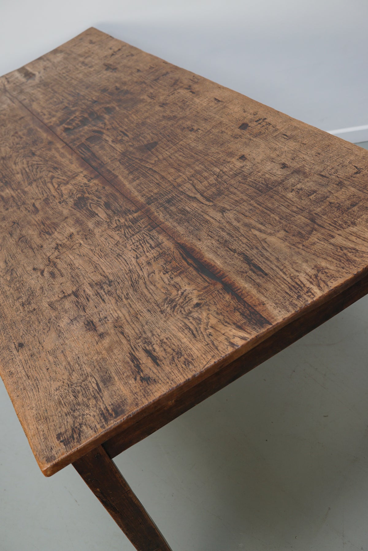 Antique Oak Early 20th Century Dutch Rustic Farmhouse Dining Table