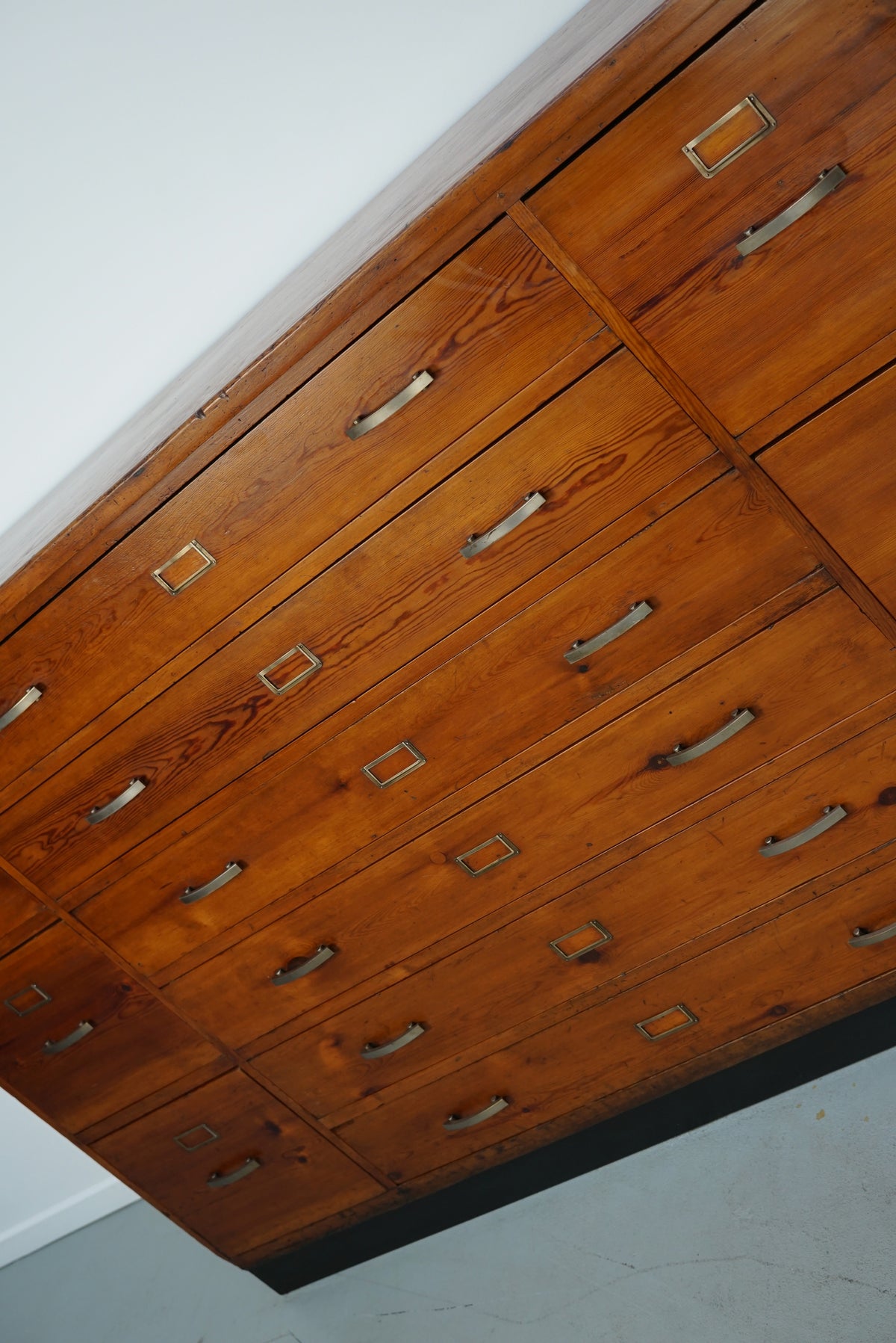 Dutch Pitch Pine Apothecary / Filing Cabinet or Sideboard, 1930s
