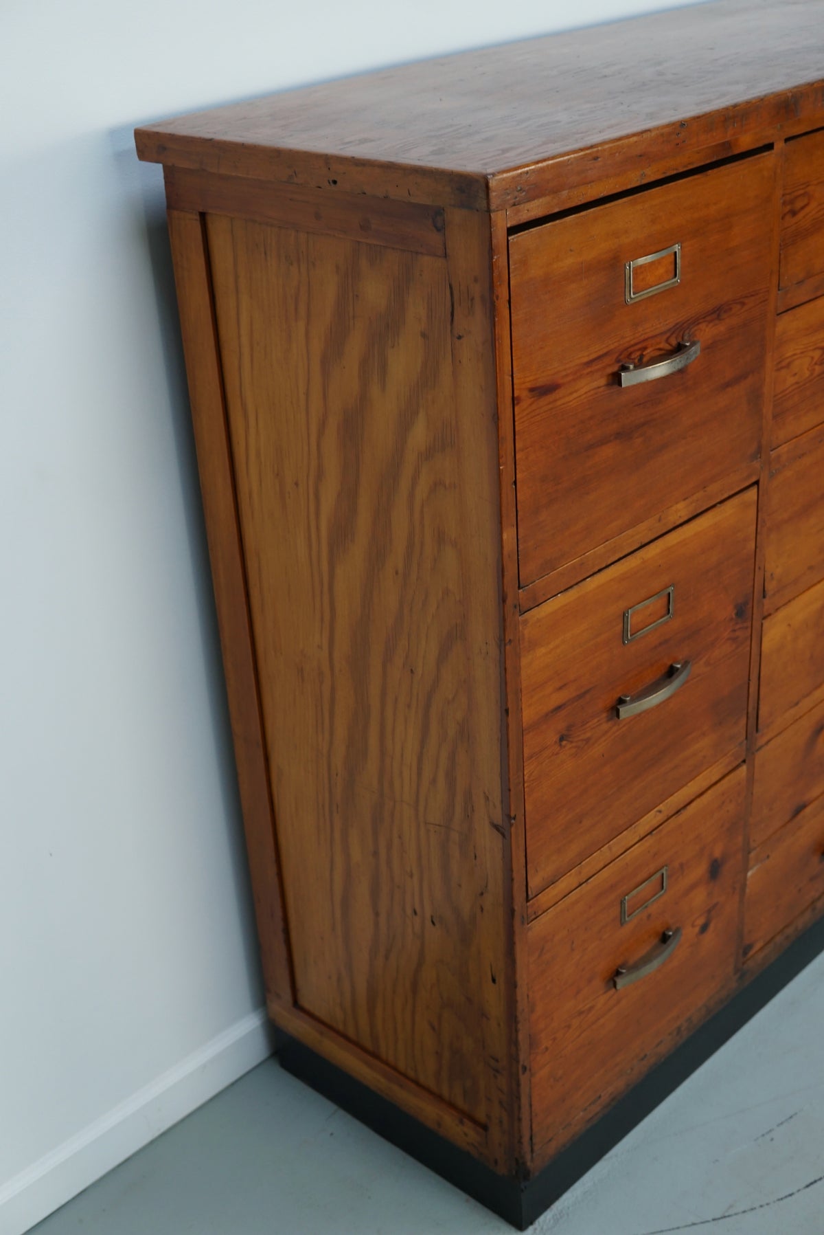 Dutch Pitch Pine Apothecary / Filing Cabinet or Sideboard, 1930s