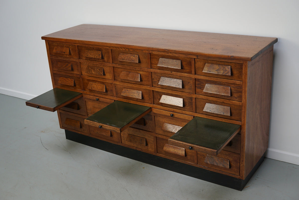 German Oak Apothecary / Shop Cabinet or Sideboard, 1930s