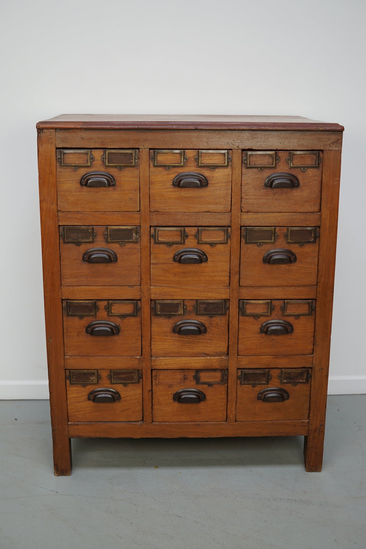 Vintage Asian Teak Apothecary / Filing Cabinet, 1930s
