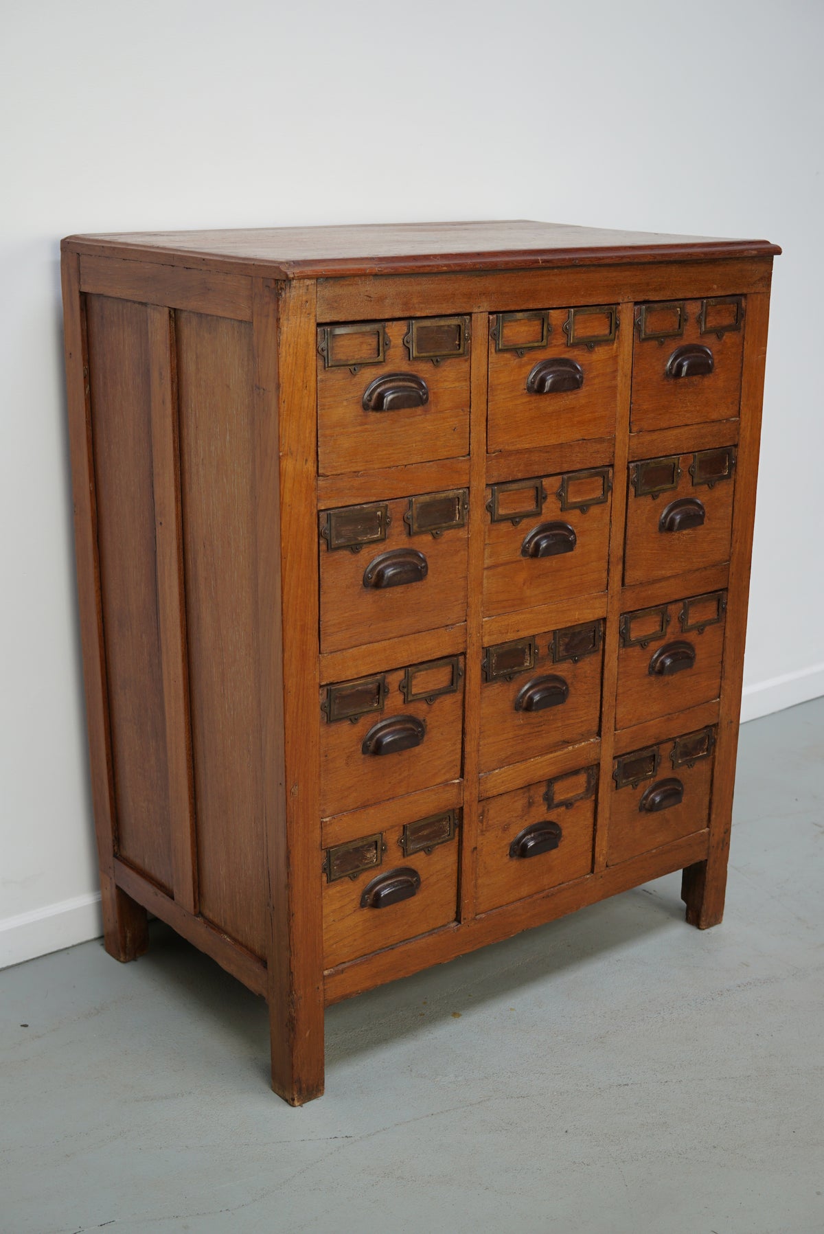 Vintage Asian Teak Apothecary / Filing Cabinet, 1930s