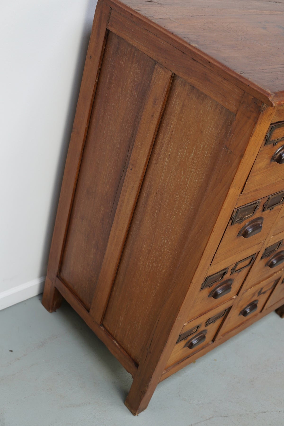 Vintage Asian Teak Apothecary / Filing Cabinet, 1930s