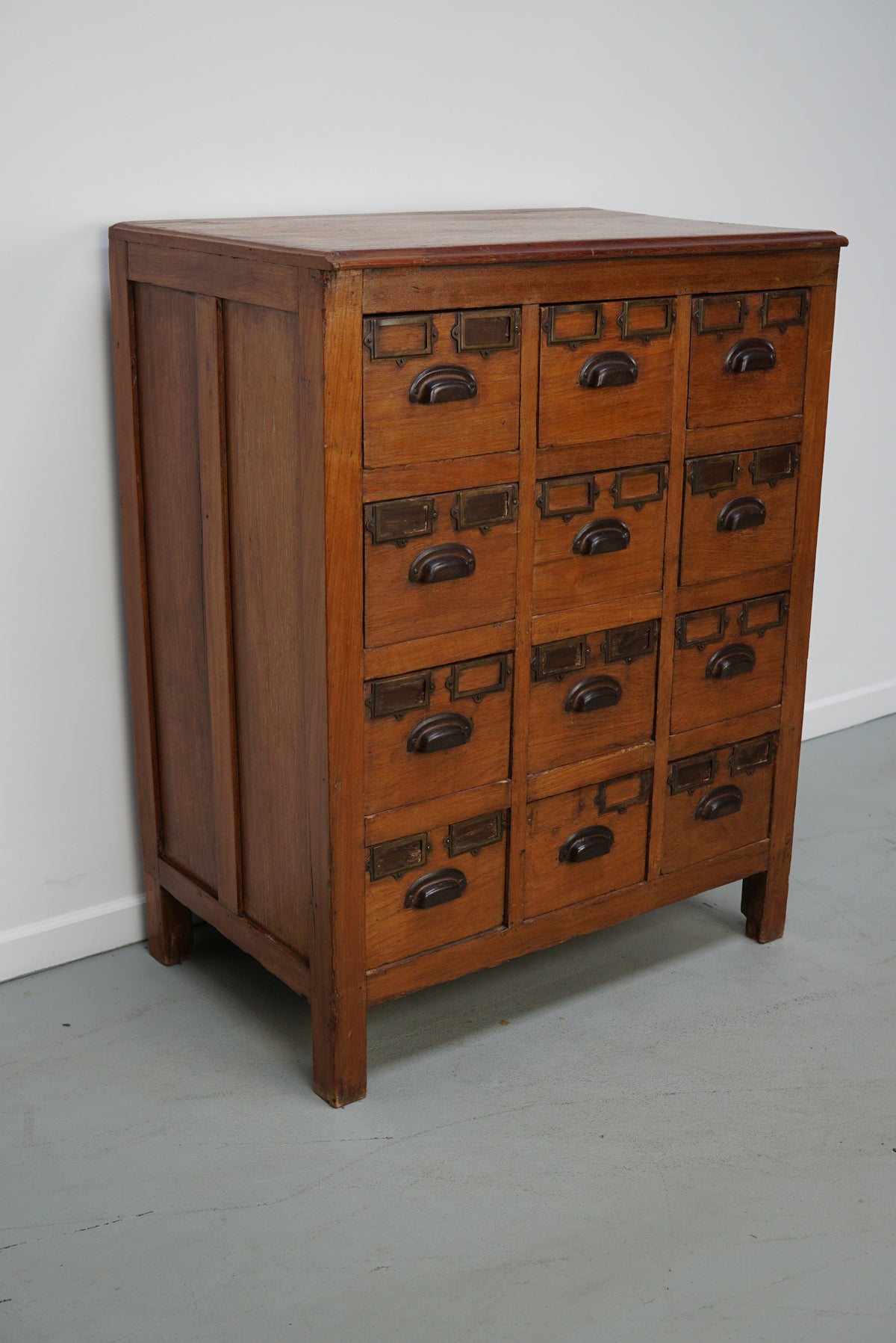 Vintage Asian Teak Apothecary / Filing Cabinet, 1930s