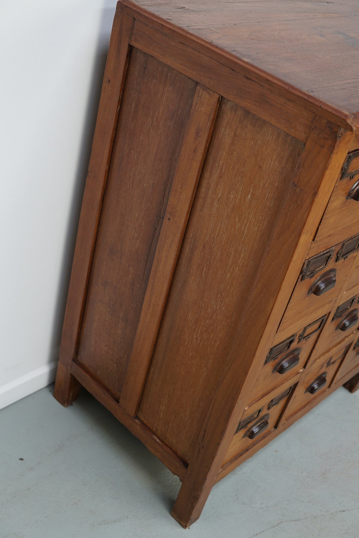Vintage Asian Teak Apothecary / Filing Cabinet, 1930s