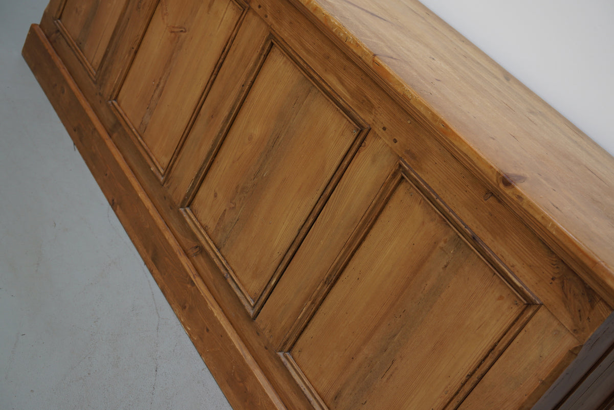 Rustic German Pine Apothecary Cabinet / Shop Counter / Kitchen Island, 1930