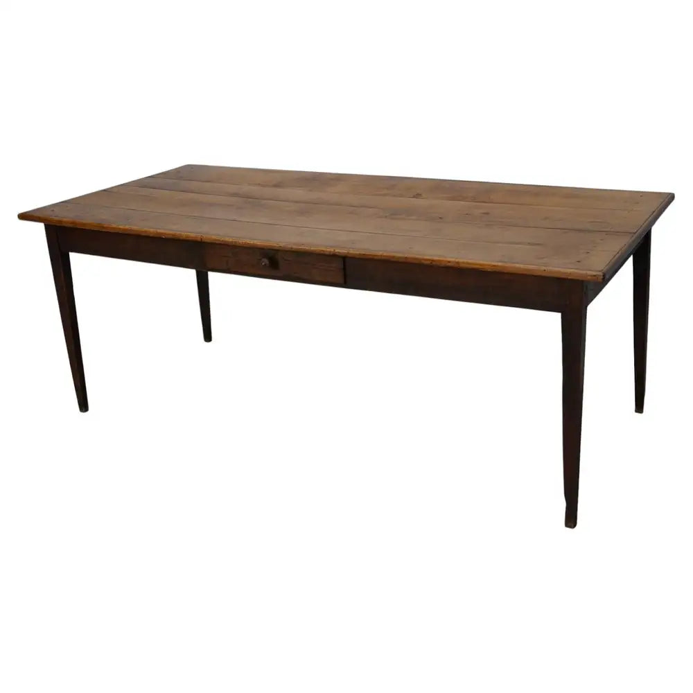 Antique Oak Early 20th Century French Rustic Farmhouse Dining Table
