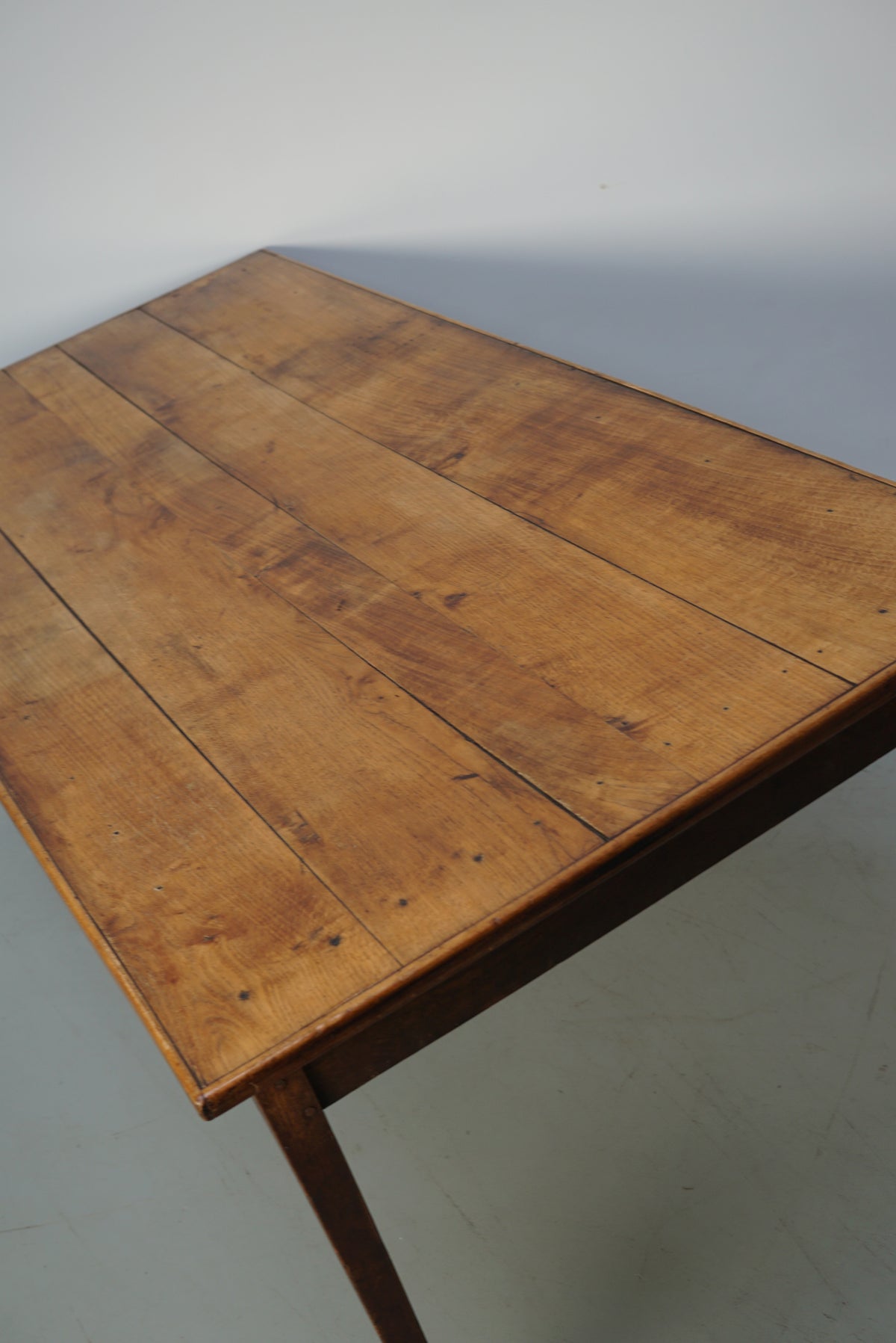 Antique Oak Early 20th Century French Rustic Farmhouse Dining Table