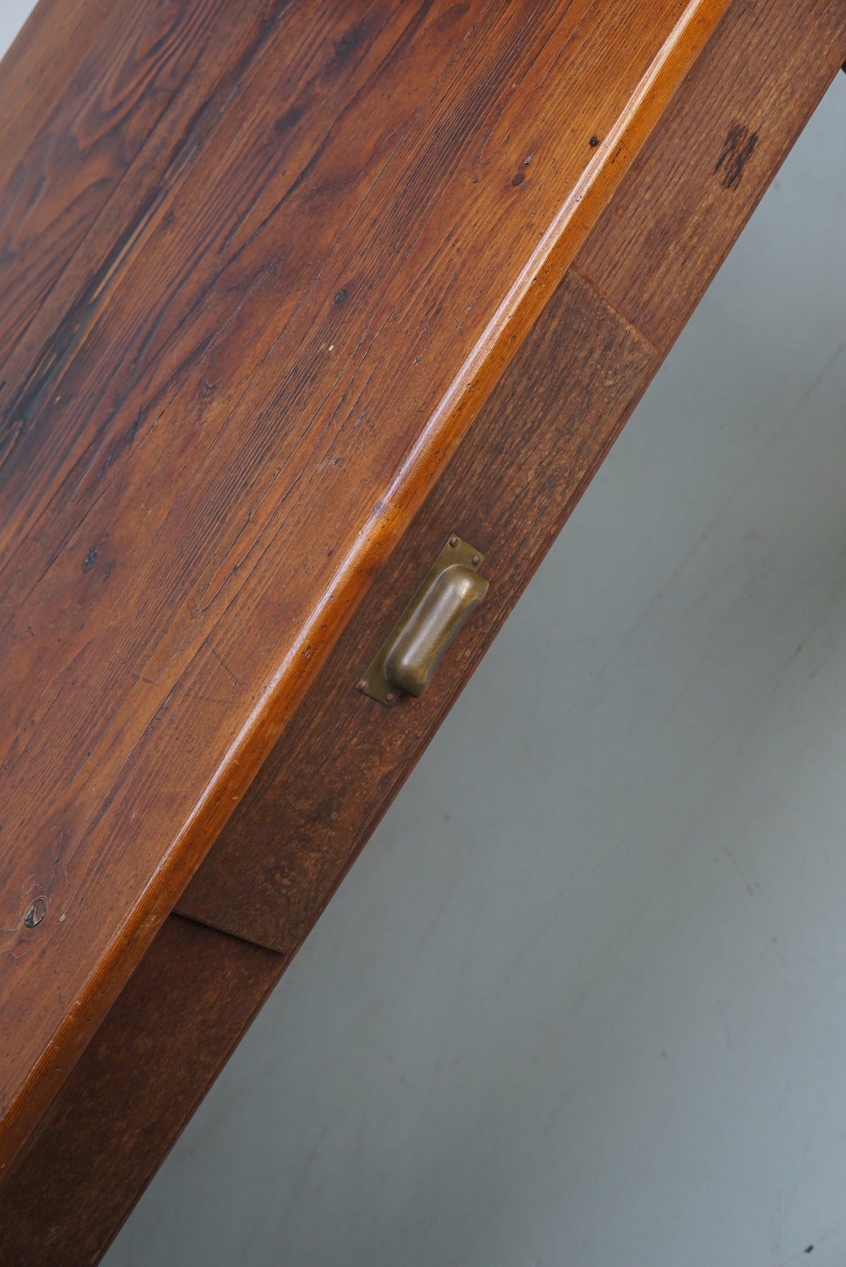 Vintage Pine Mid 20th Century French Rustic Farmhouse Dining Table