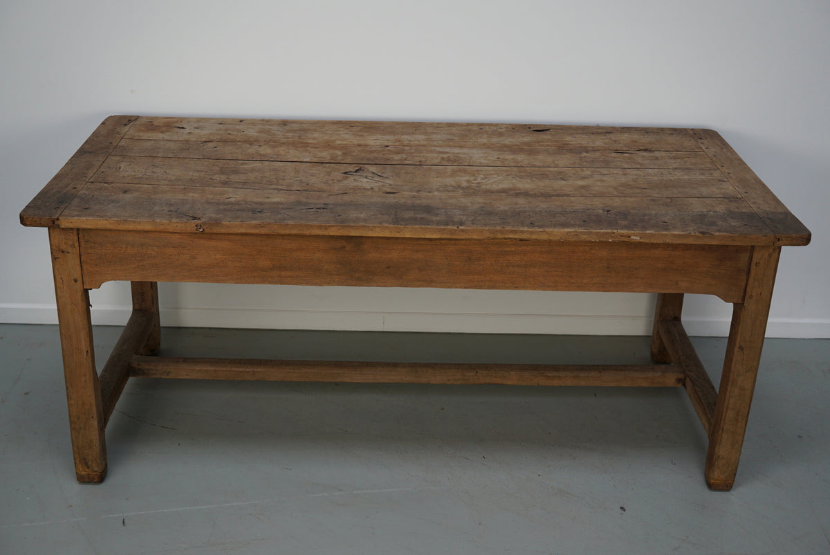 Antique Rustic Elm 18th Century French Rustic Farmhouse Dining Table