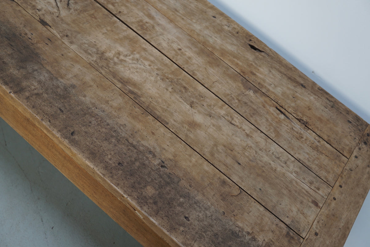 Antique Rustic Elm 18th Century French Rustic Farmhouse Dining Table
