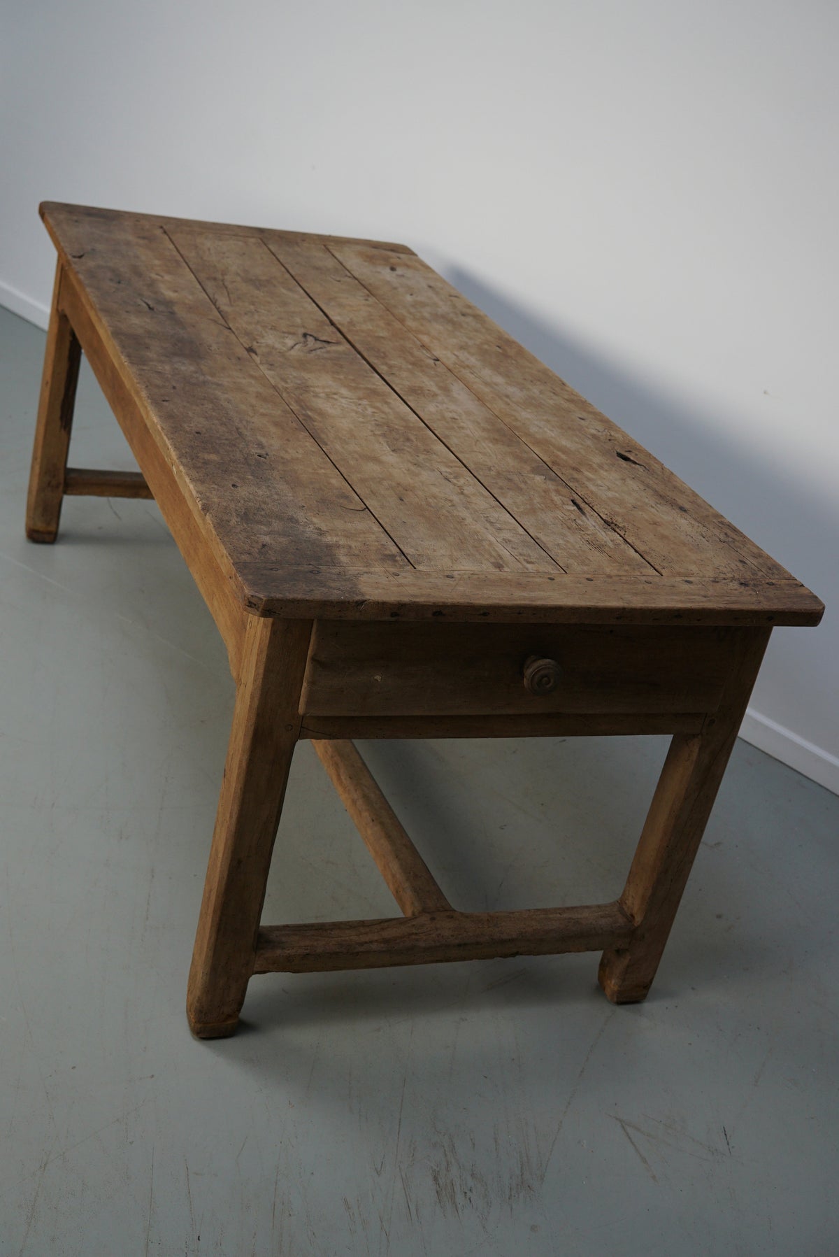 Antique Rustic Elm 18th Century French Rustic Farmhouse Dining Table