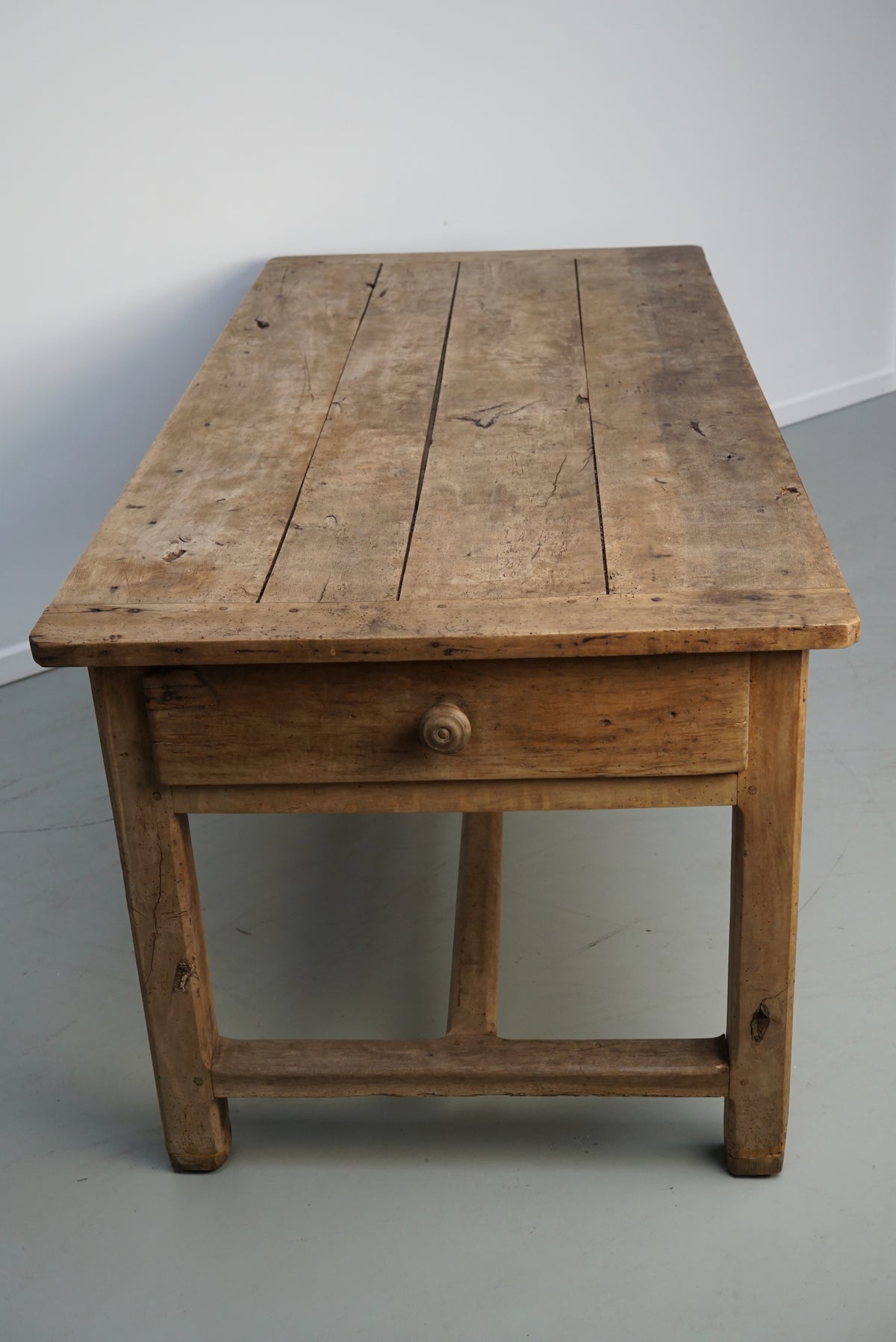 Antique Rustic Elm 18th Century French Rustic Farmhouse Dining Table