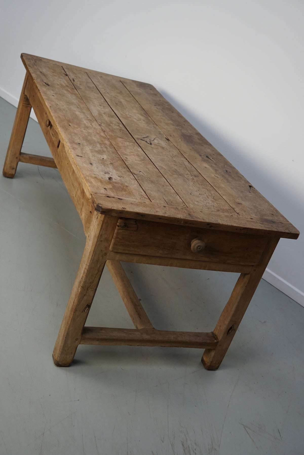 Antique Rustic Elm 18th Century French Rustic Farmhouse Dining Table