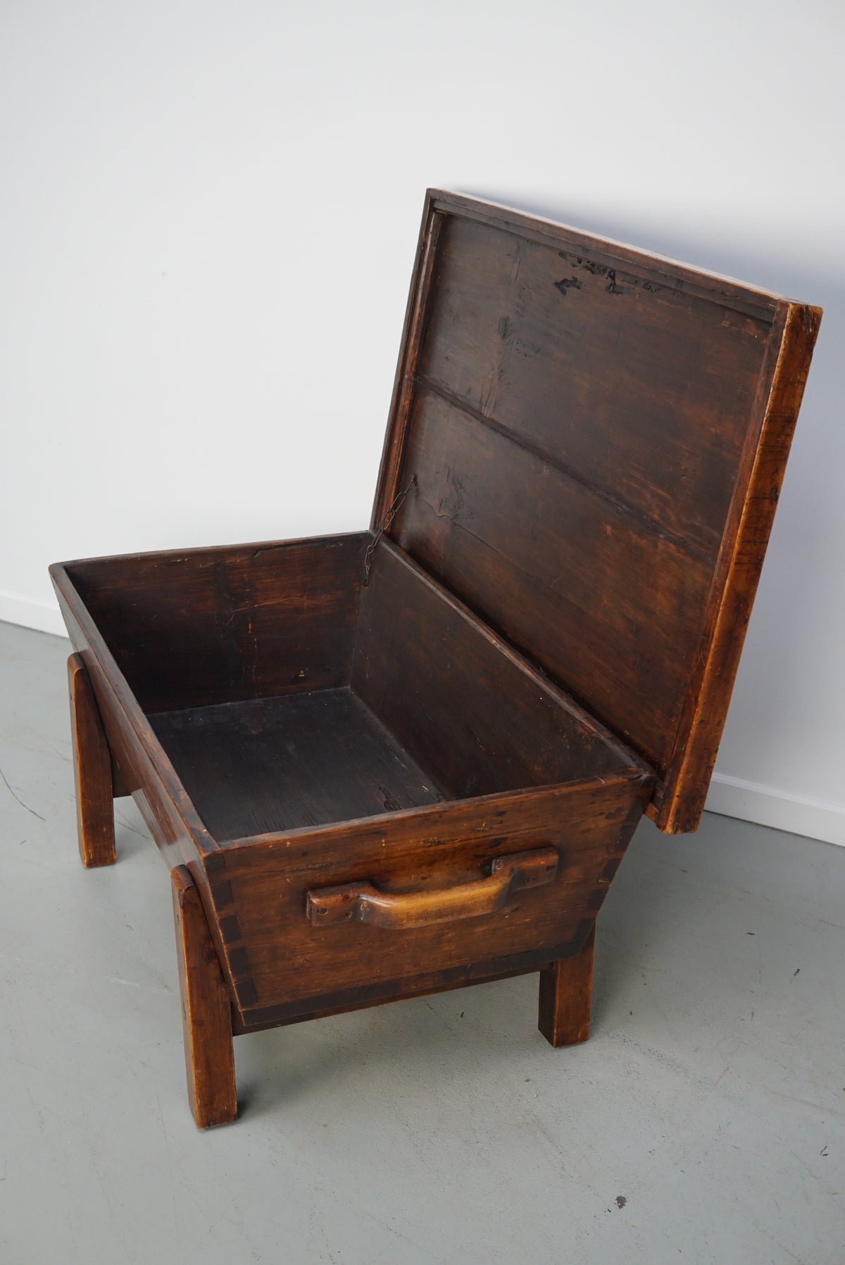 French Early 20th Century Farmhouse Rustic Pine Coffee Table