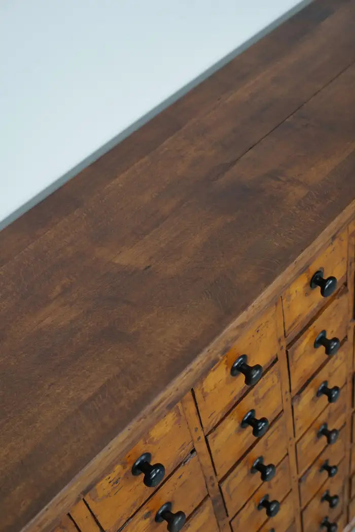 Dutch Industrial Pine Apothecary / Workshop Cabinet, circa 1930s