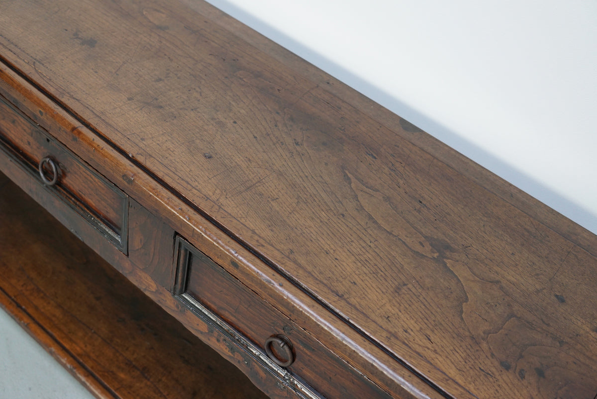Antique Spanish Rustic Farmhouse Chestnut Side Table / Console, 18th Century