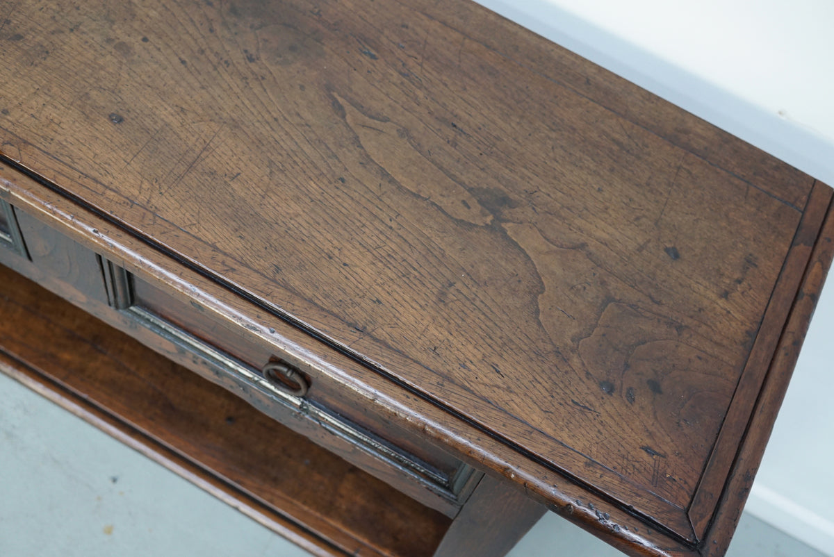 Antique Spanish Rustic Farmhouse Chestnut Side Table / Console, 18th Century