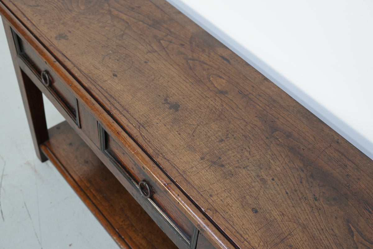 Antique Spanish Rustic Farmhouse Chestnut Side Table / Console, 18th Century