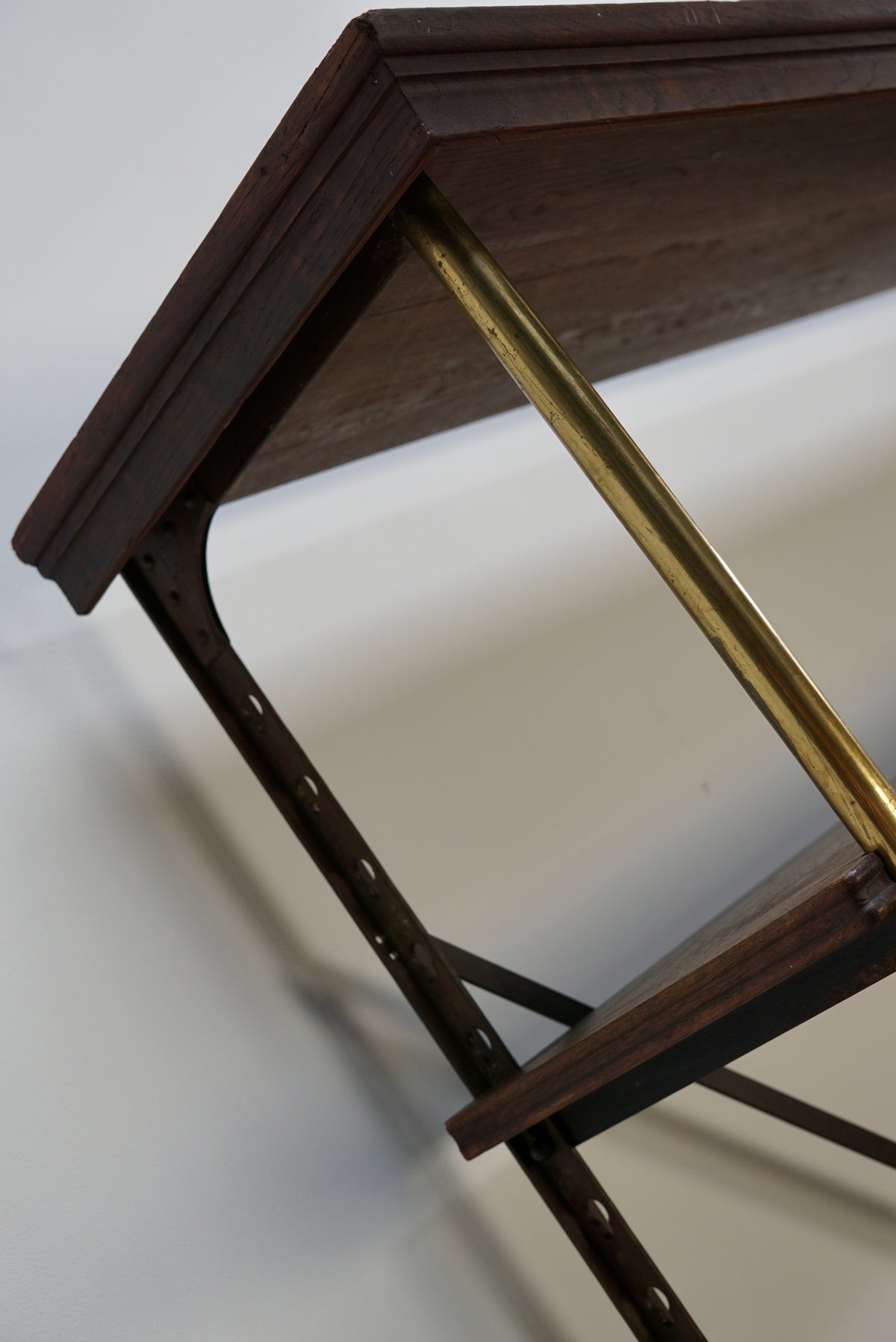 Large Oak and Iron Shelving Unit / Store Display Theodore Scherf, France 1890s