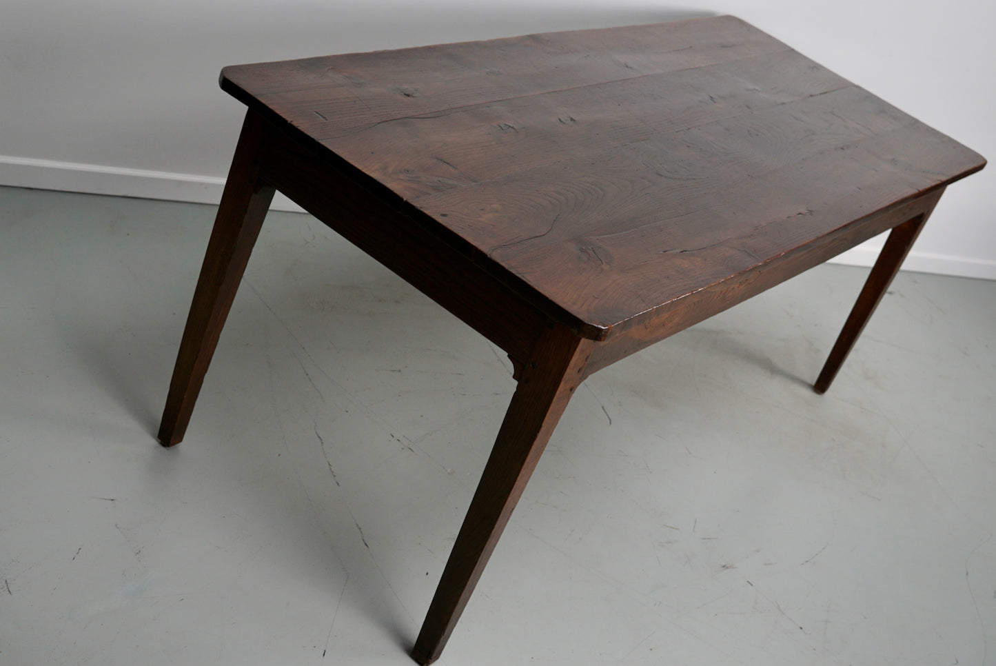 Antique Chestnut French Farmhouse Dining Table, 19th Century