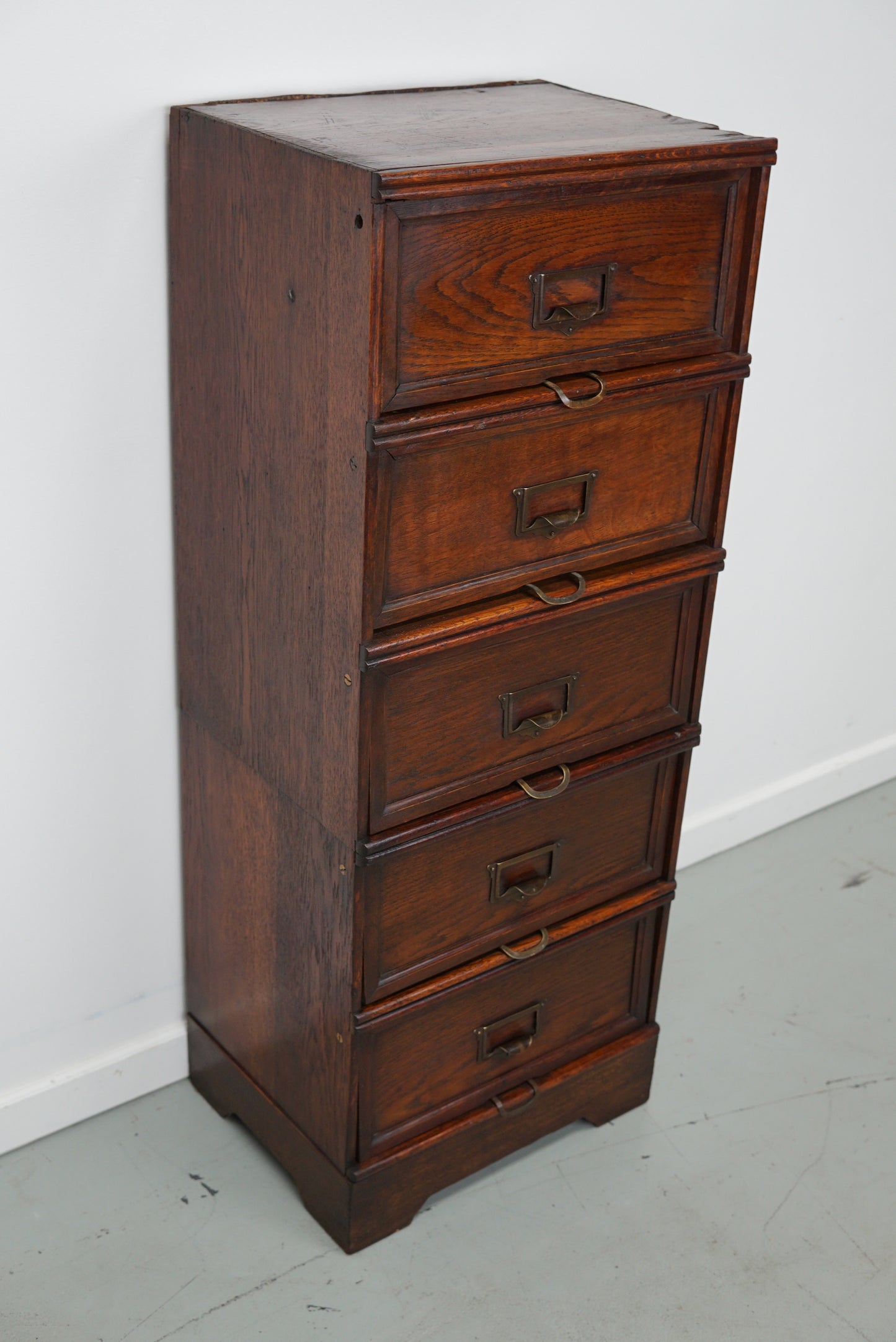 Belgian Oak Apothecary / Filing Cabinet Folding Doors, 1920/30s