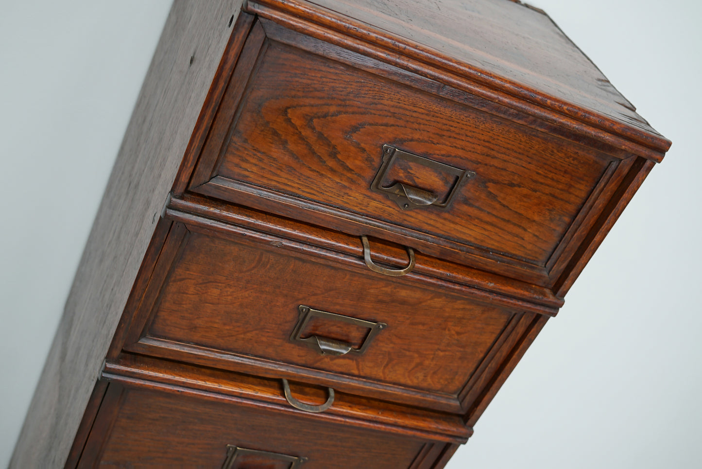 Belgian Oak Apothecary / Filing Cabinet Folding Doors, 1920/30s