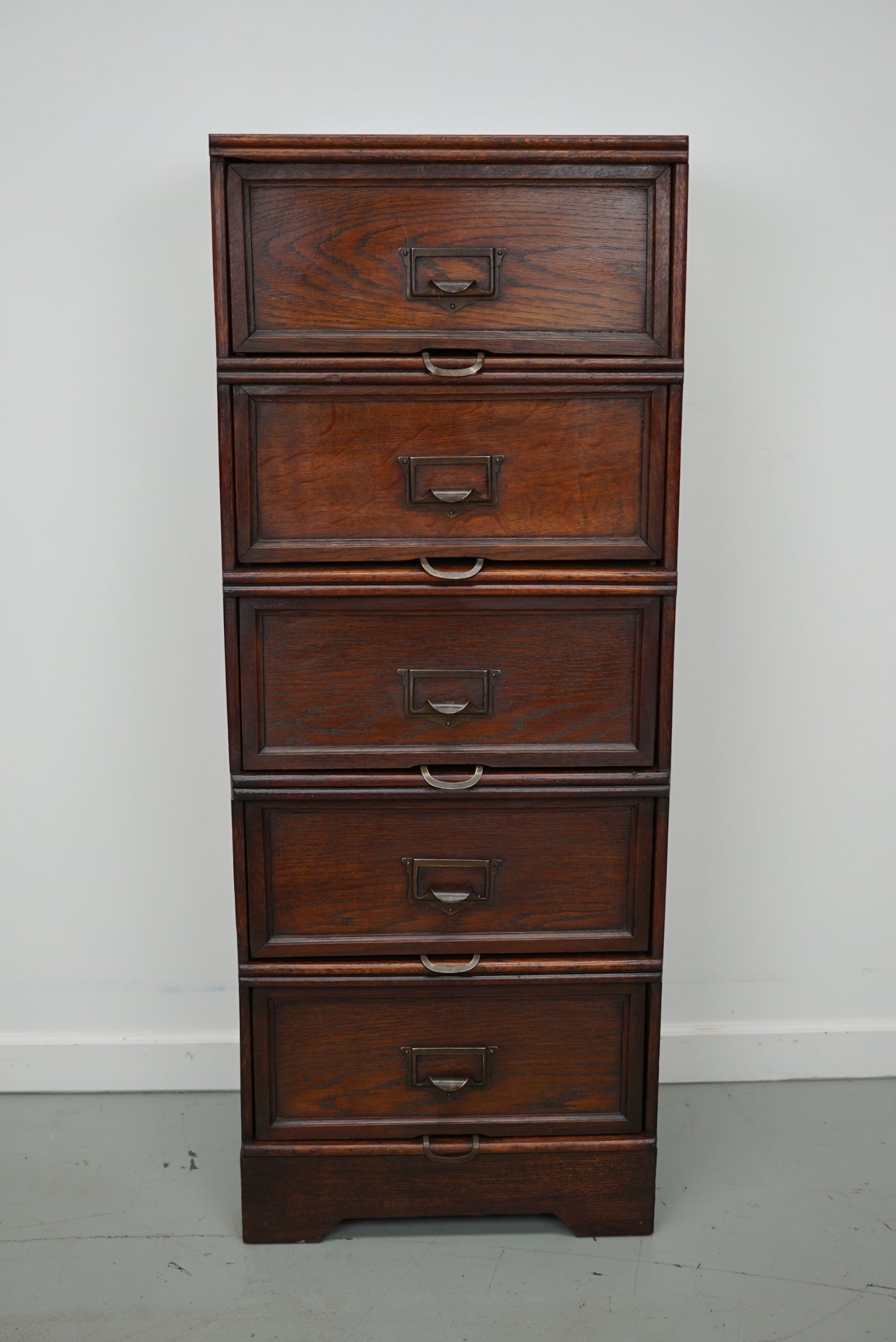 Belgian Oak Apothecary / Filing Cabinet Folding Doors, 1920/30s