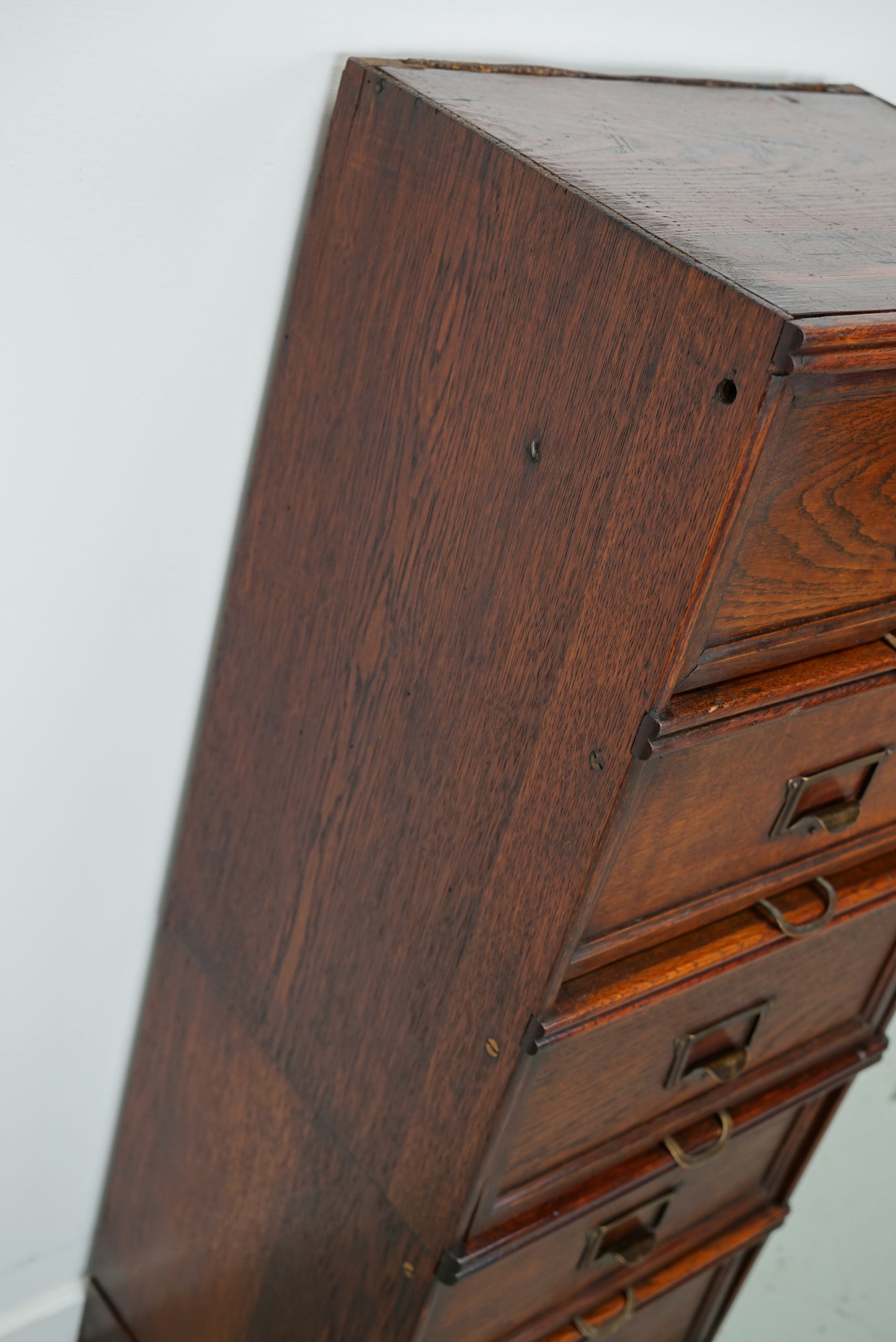 Belgian Oak Apothecary / Filing Cabinet Folding Doors, 1920/30s