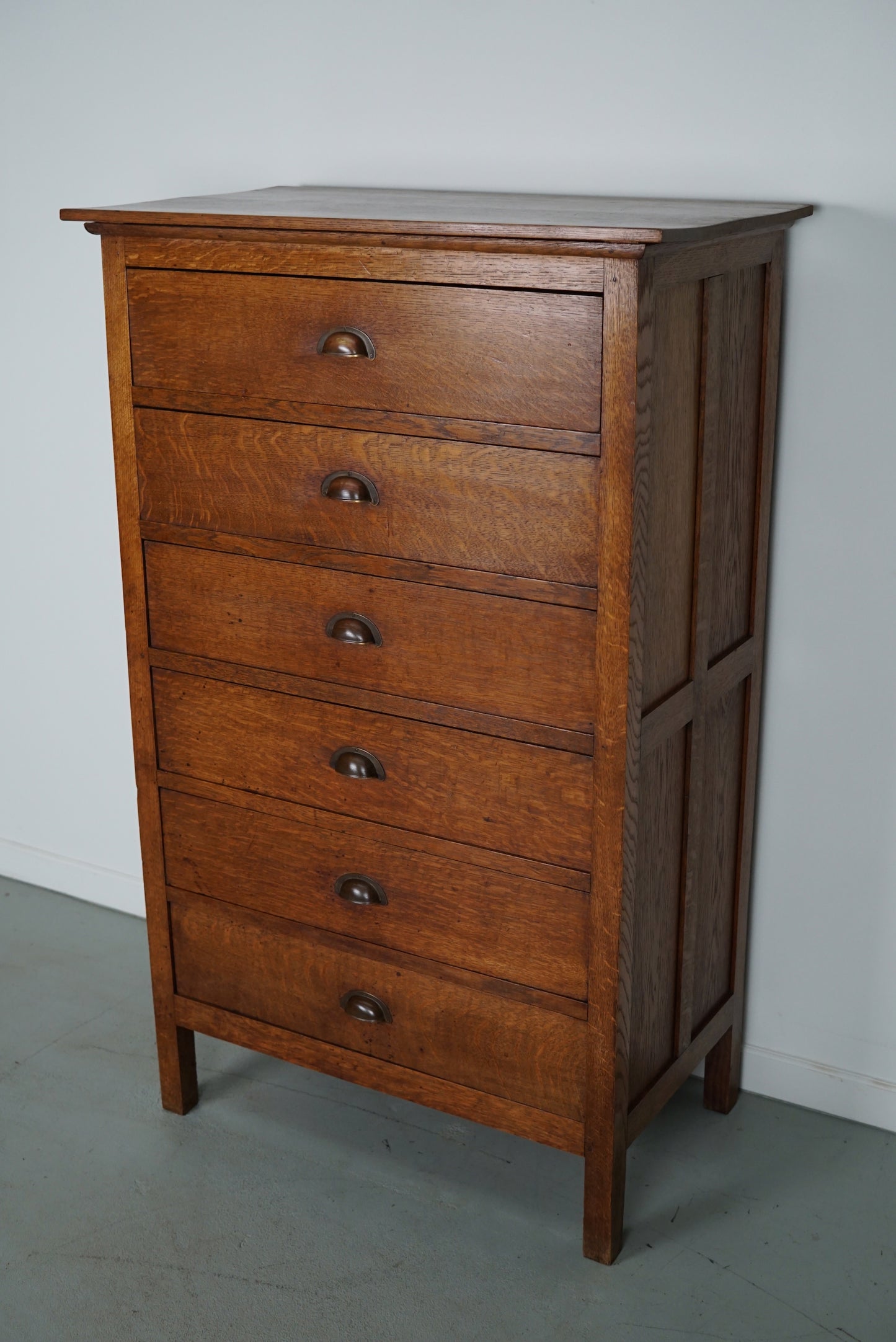 Dutch Oak Apothecary / Filing Cabinet, 1930s