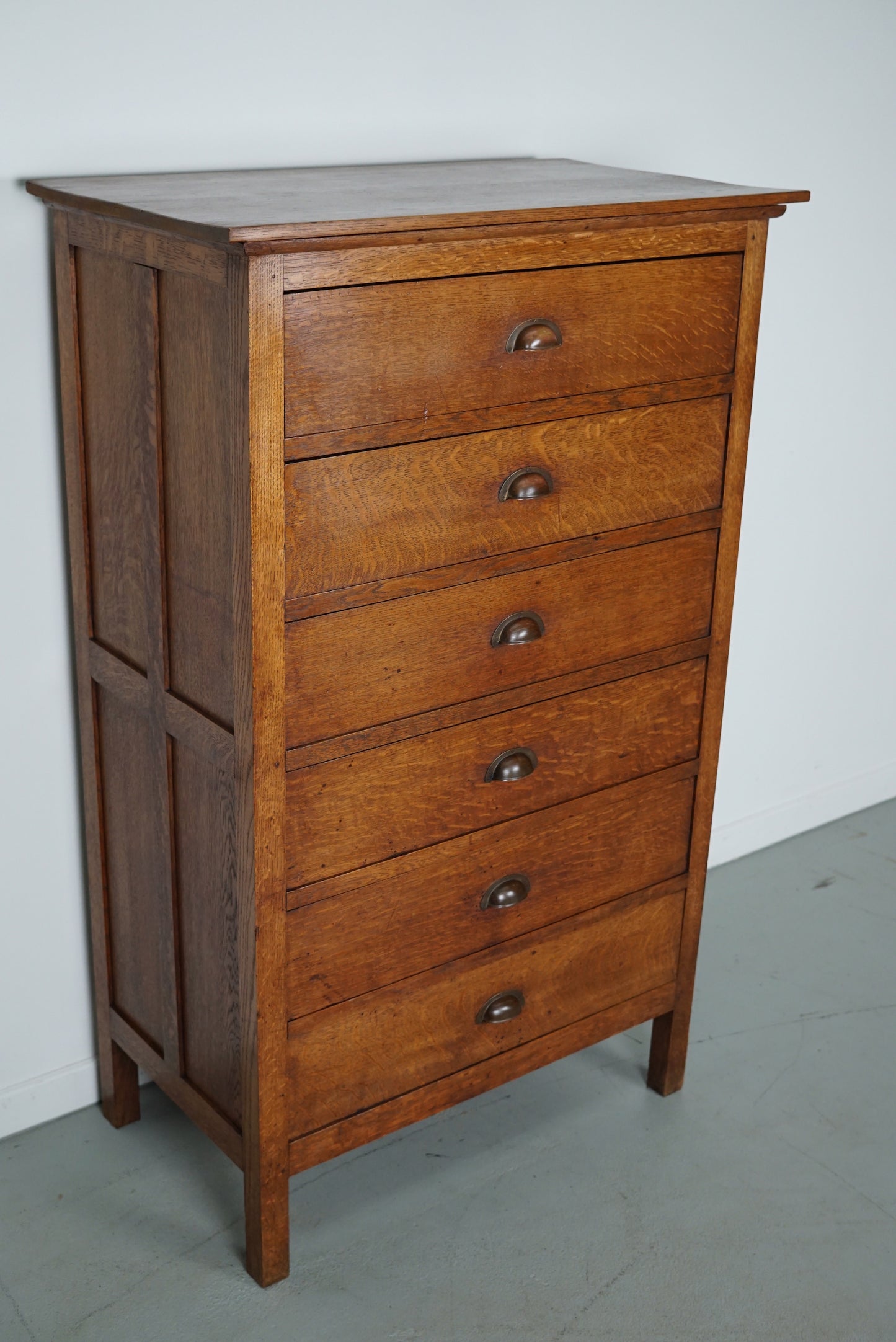 Dutch Oak Apothecary / Filing Cabinet, 1930s