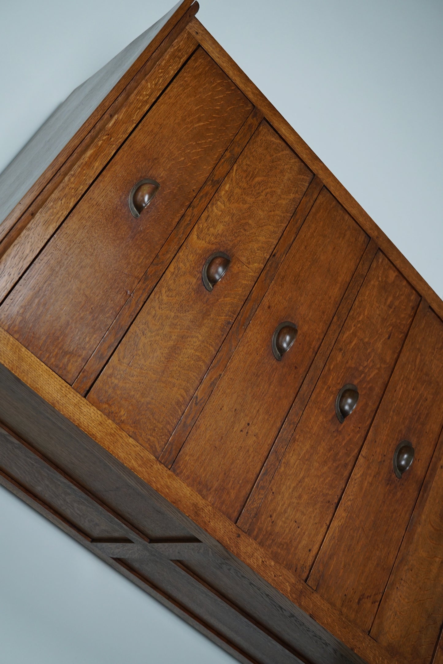 Dutch Oak Apothecary / Filing Cabinet, 1930s